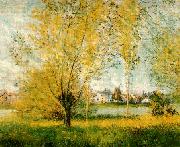 Claude Monet Willows at Vetheuil painting